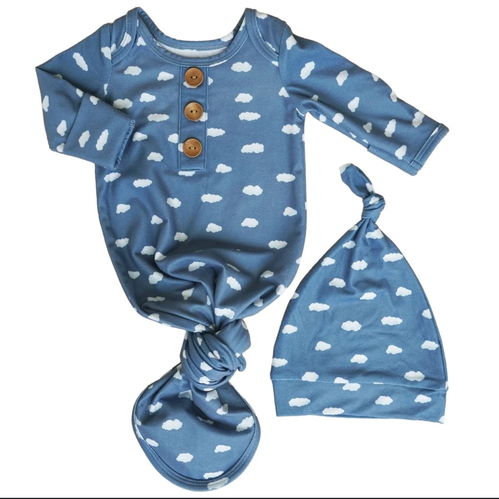 Caden Lane Blue Cloud Kids Pajamas